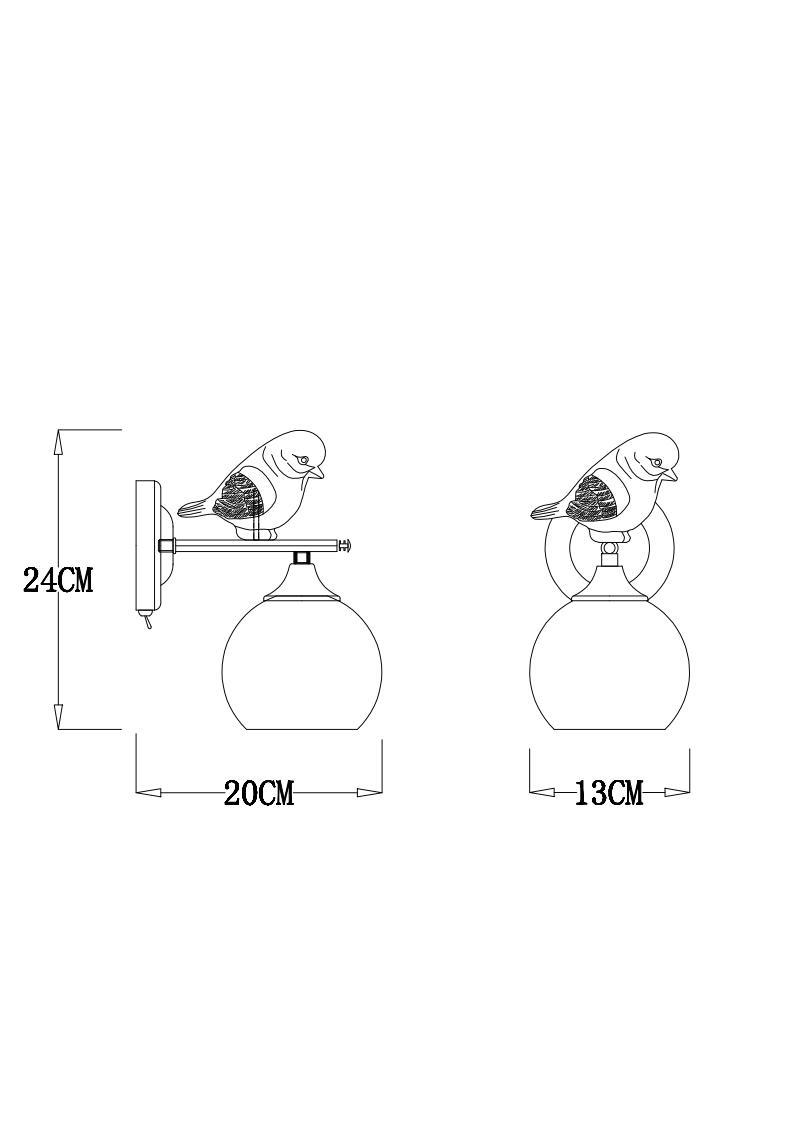 картинка Бра Arte Lamp Gemelli A2150AP-1WG от магазина pro-decor.kz