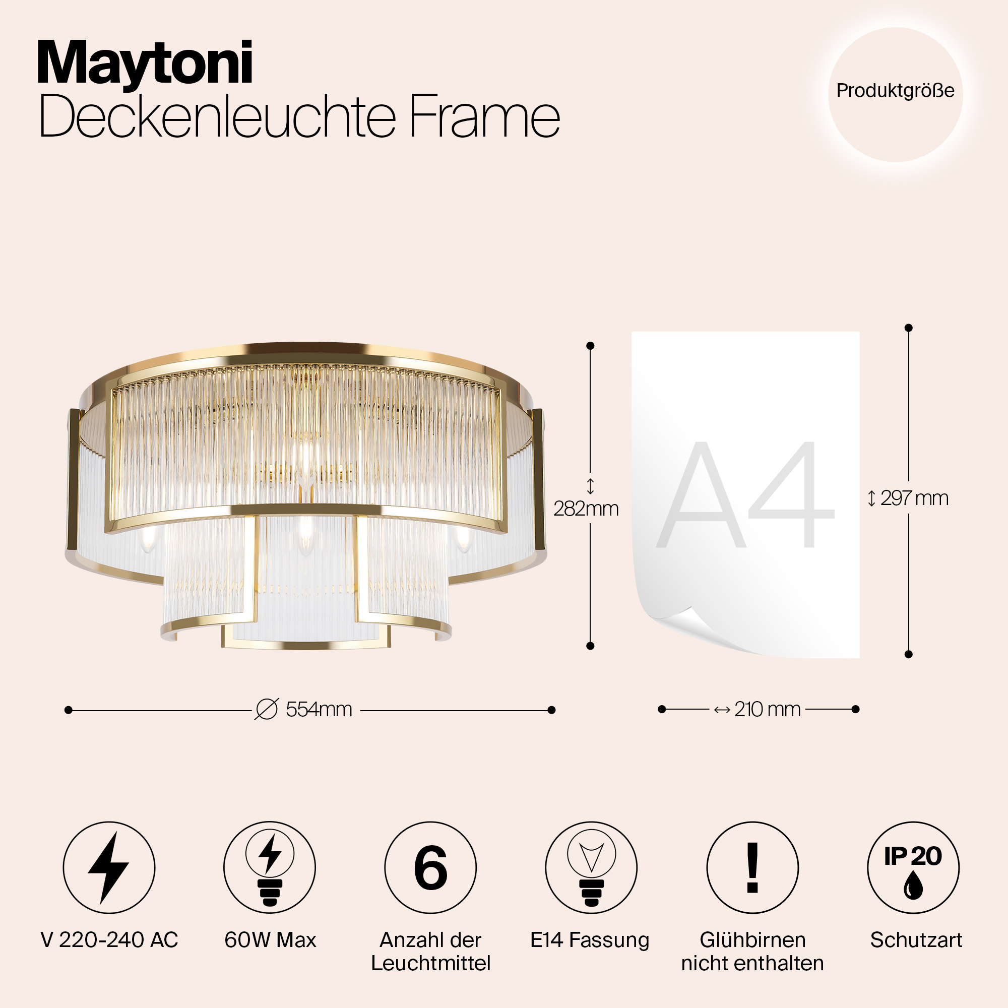 картинка Потолочный светильник Maytoni MOD174CL-06G магазин pro-decor.kz являющийся официальным дистрибьютором в Казахстане картинка Потолочный светильник Maytoni MOD174CL-06G от магазина pro-decor.kz