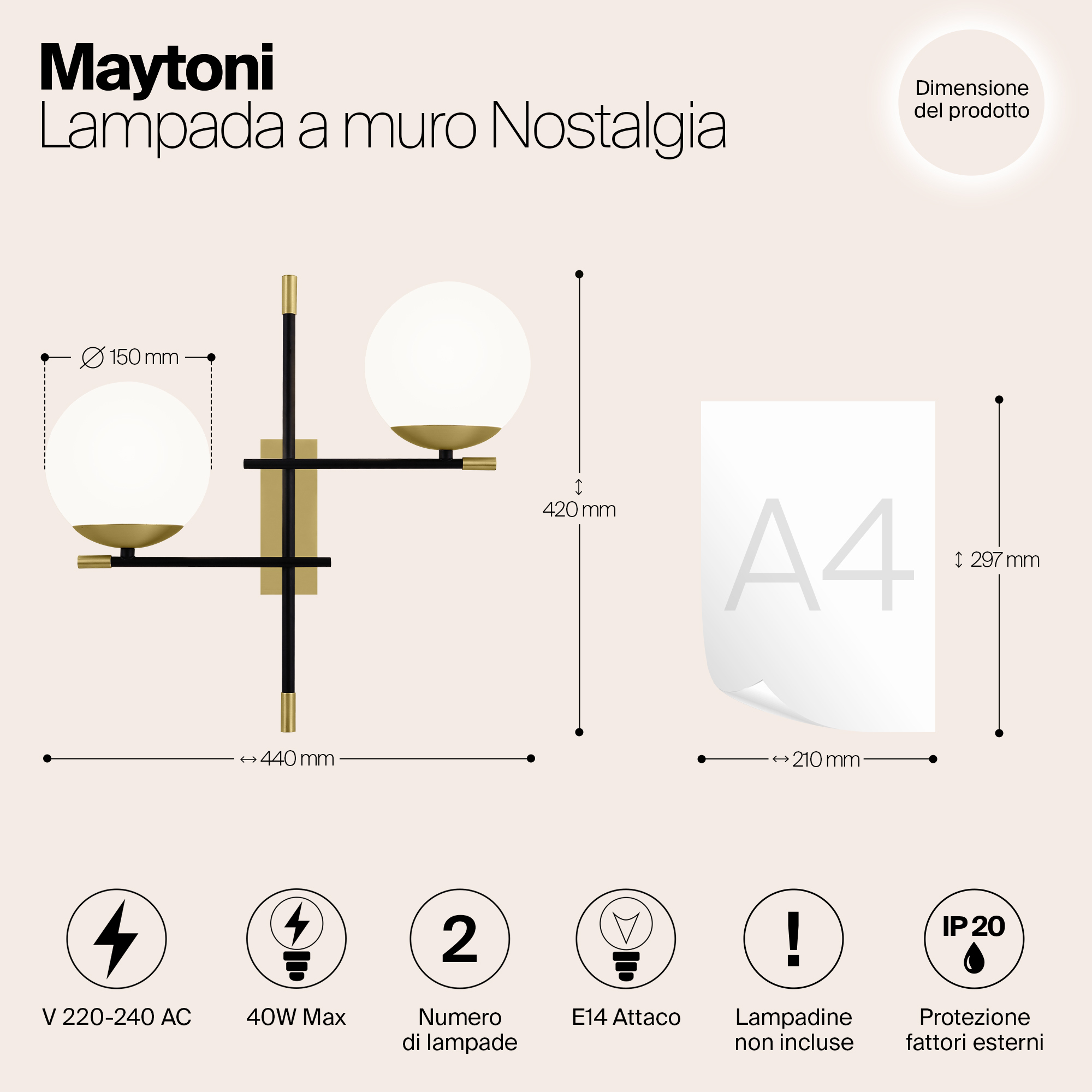 картинка Бра Maytoni Nostalgia MOD050WL-02G от магазина pro-decor.kz