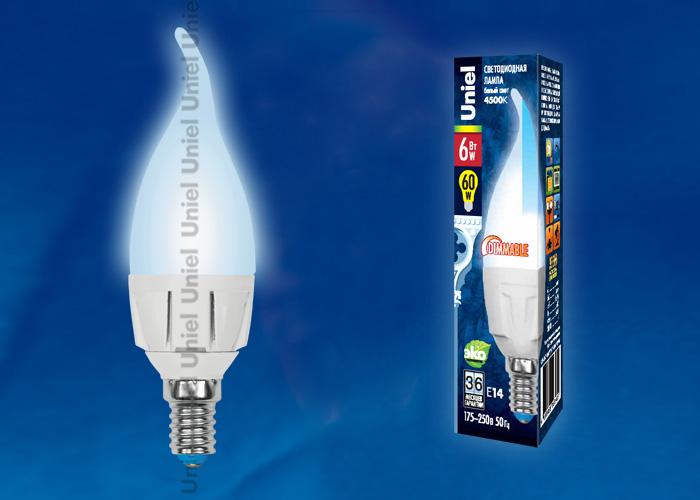 картинка LED-CW37-6W/NW/E14/FR/DIM PLP01WH картон от магазина pro-decor.kz