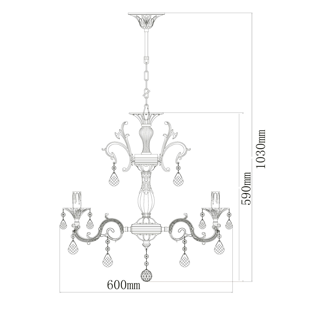 картинка Подвесная люстра MW-Light Свеча 301014706 от магазина pro-decor.kz