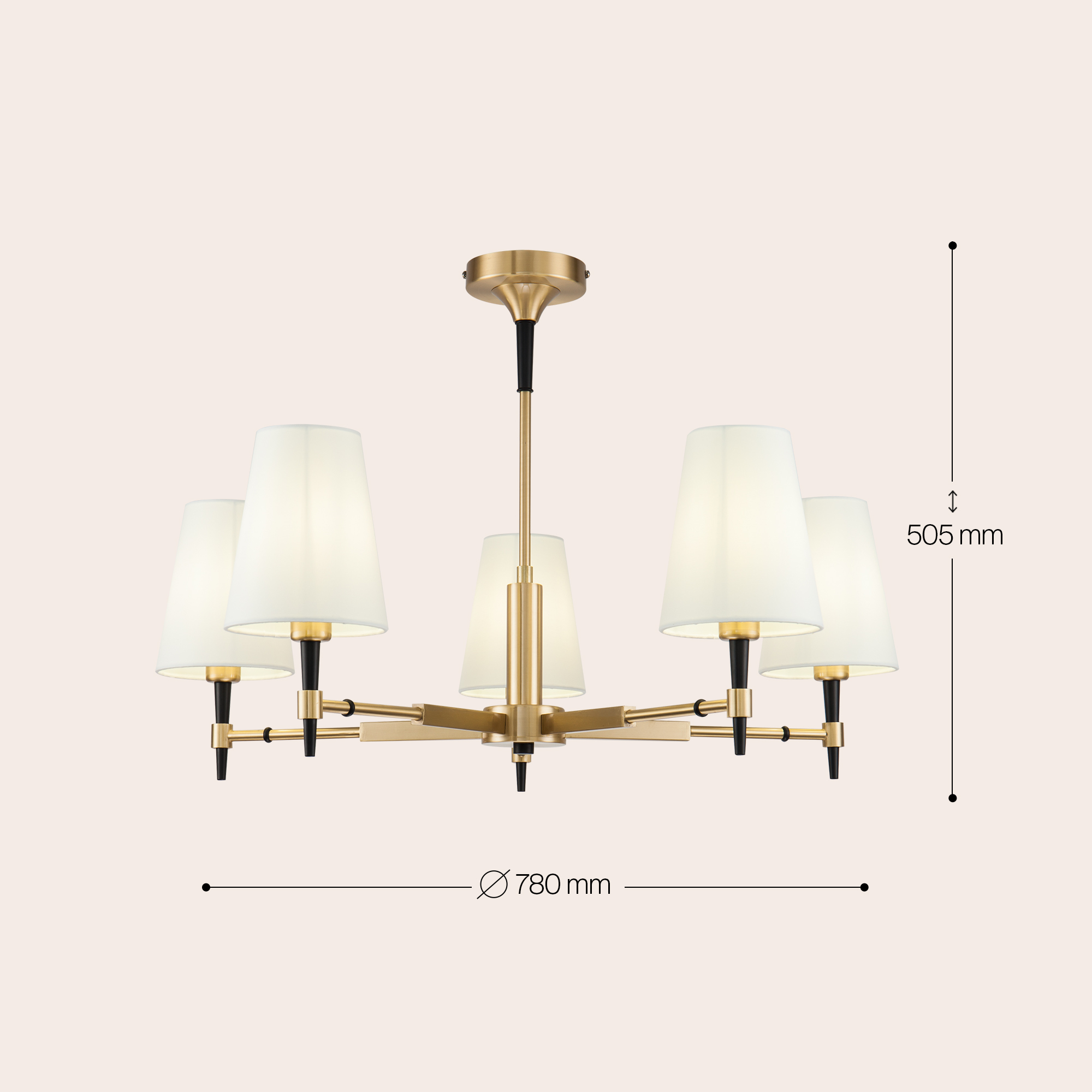 картинка Подвесная люстра Maytoni Zaragoza H001CL-05BS от магазина pro-decor.kz