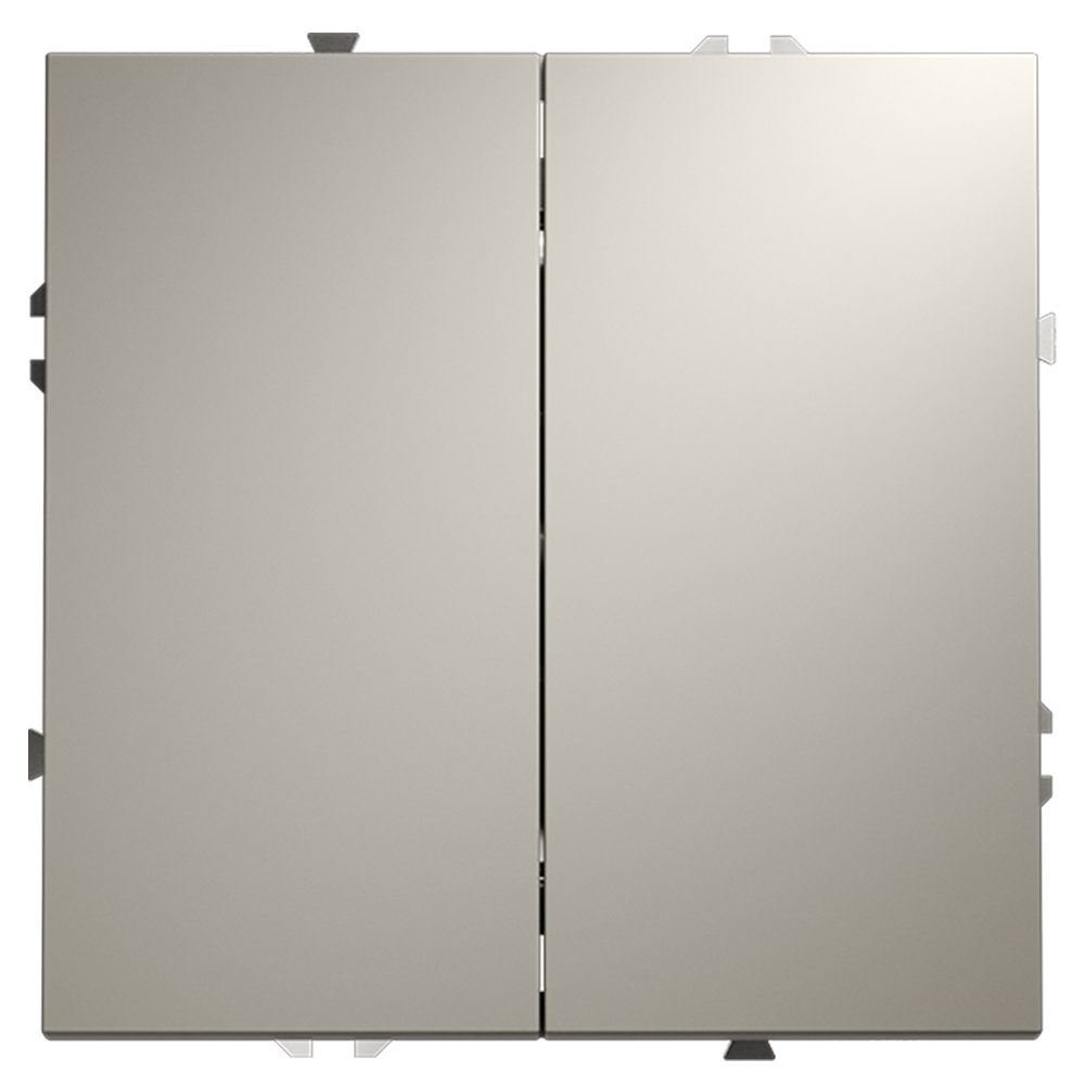 картинка Проходной переключатель встраиваемый VOLTUM S70 двухклавишный 10А, (кашемир) VLS020303 от магазина pro-decor.kz