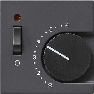 картинка Лицевая панель Gira System 55 термостата теплого пола антрацит 149228 от магазина pro-decor.kz