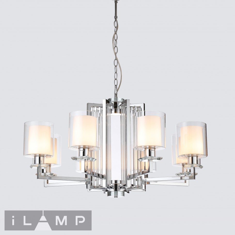 картинка Подвесная люстра iLamp King RM6201-8 CR+CL от магазина pro-decor.kz