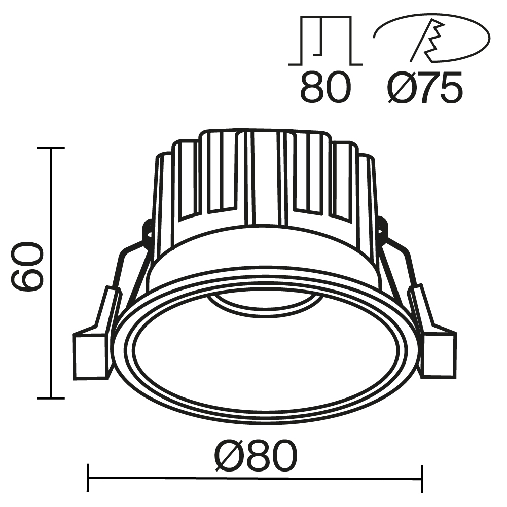 картинка Встраиваемый светильник Technical DL058-12W-DTW-B от магазина pro-decor.kz