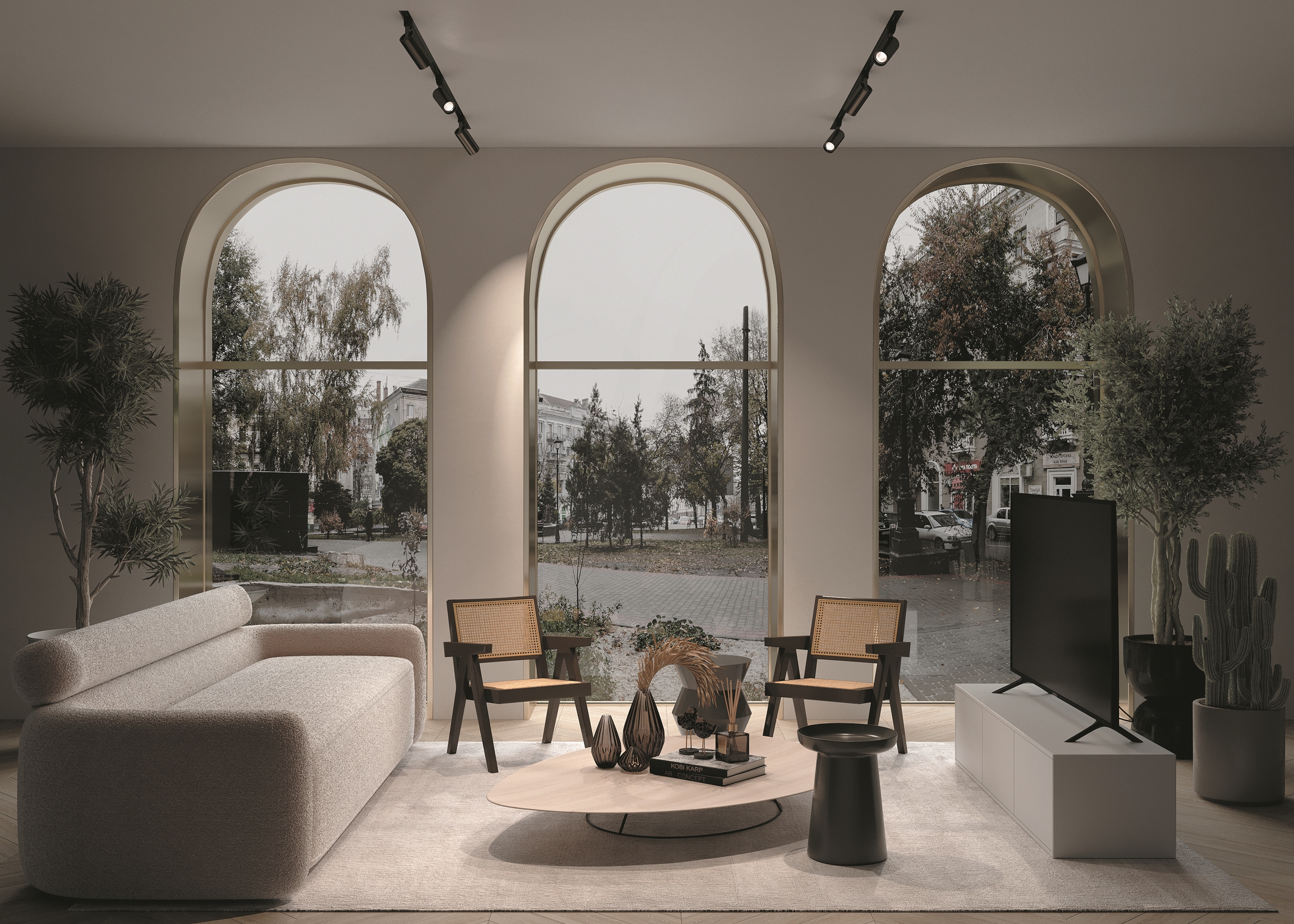 картинка Трековый светильник Maytoni Track TR004-1-GU10-B от магазина pro-decor.kz