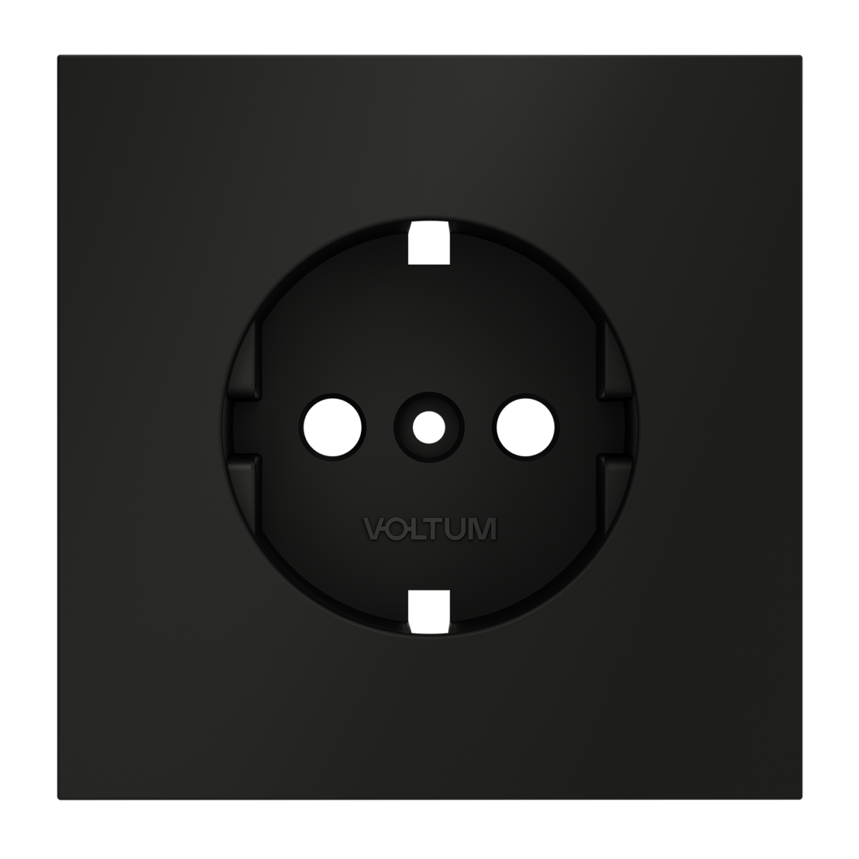 картинка Накладка для розетки с заземлением, S70 (черный матовый) от магазина pro-decor.kz