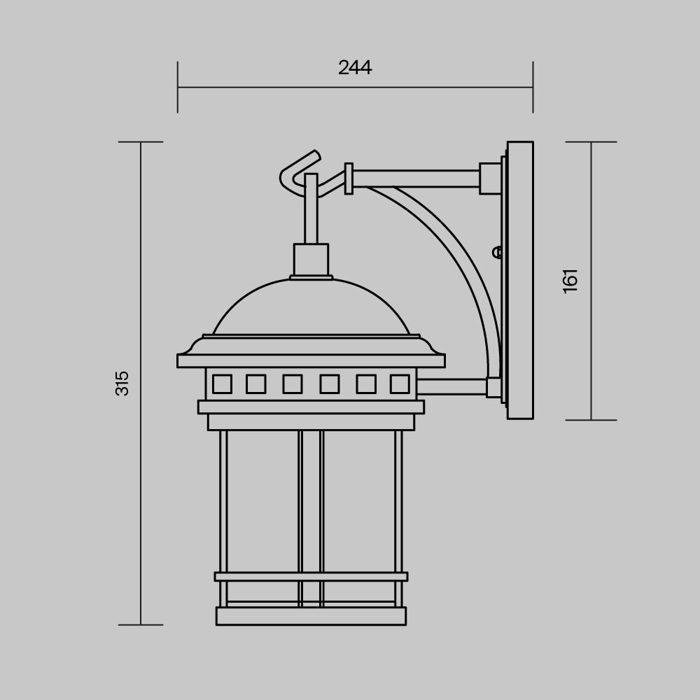 картинка Уличный настенный светильник Maytoni Salamanca O031WL-01BR от магазина pro-decor.kz