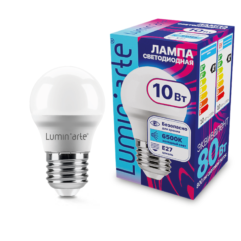 картинка Светодиодная лампа Wolta LSTD-G45-10W6KE27 от магазина pro-decor.kz