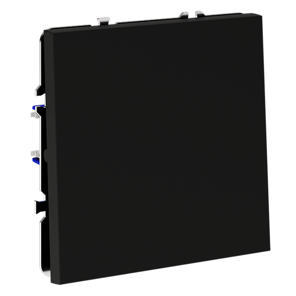 картинка Проходной переключатель встраиваемый VOLTUM S70 одноклавишный 10А, (черный матовый) VLS010308 от магазина pro-decor.kz