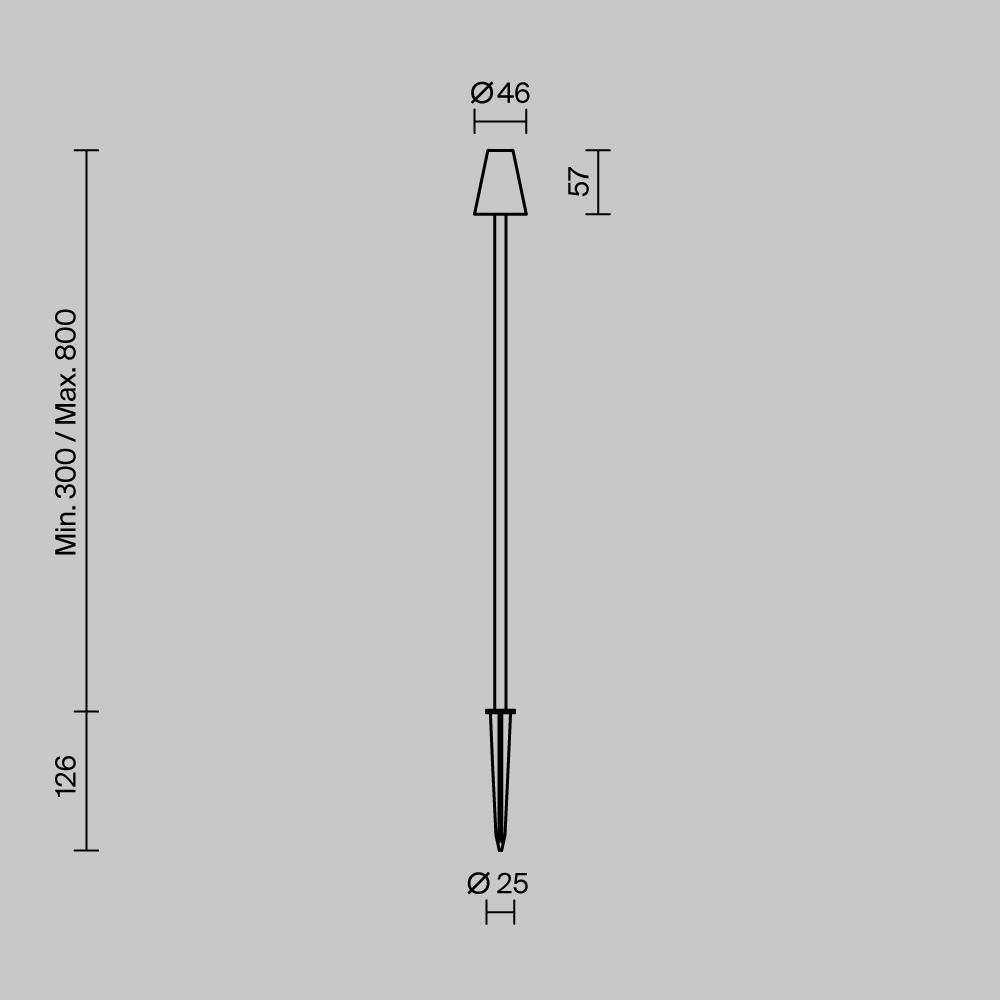 картинка Ландшафтный светильник Outdoor O504FL-L1B3K1 CANE от магазина pro-decor.kz