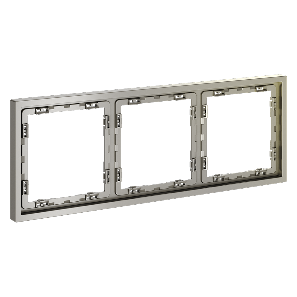 картинка Рамка пластиковая VOLTUM S70 на 3 поста, (шелк) VLS100304 от магазина pro-decor.kz