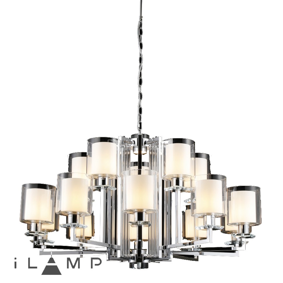 картинка Подвесная люстра iLamp King RM6201-10+5 CR+CL от магазина pro-decor.kz