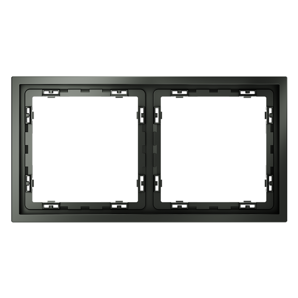 картинка Рамка пластиковая VOLTUM S70 на 2 поста, (титан) VLS100206 от магазина pro-decor.kz