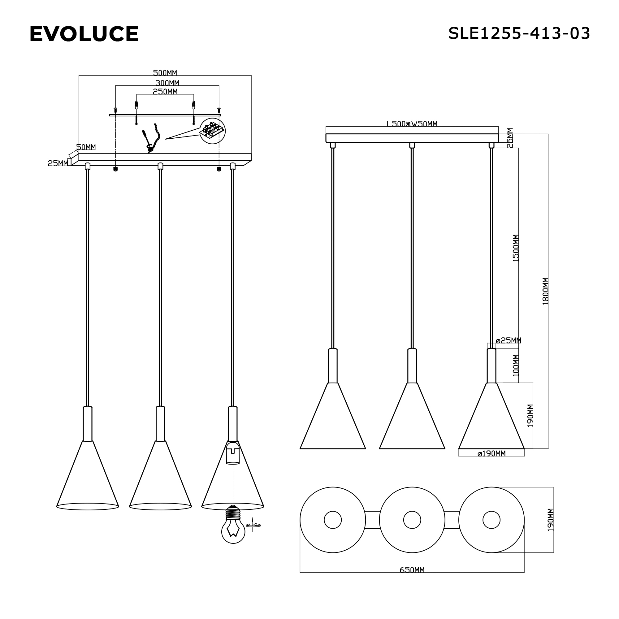 картинка SLE1255-413-03 Светильник подвесной  от магазина pro-decor.kz