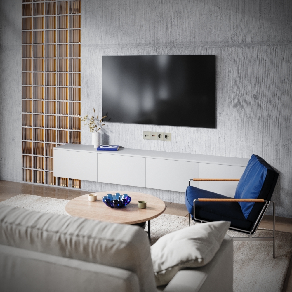 картинка Розетка телевизионная встраиваемая VOLTUM S70 TV+RJ45 кат. 6, (шелк) от магазина pro-decor.kz