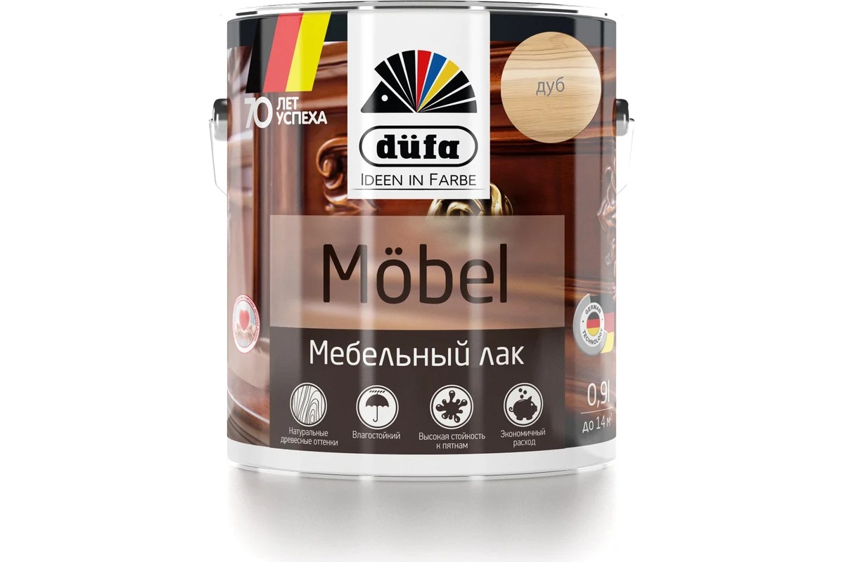 Купить Dufa Лак MOBEL мебельный дуб 900мл Dufa Лак MOBEL мебельный дуб 900мл