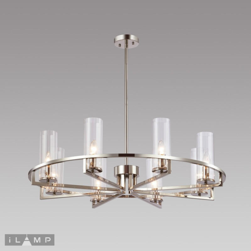 картинка Люстра подвесная iLamp Evolution 6806-8 NIC от магазина pro-decor.kz