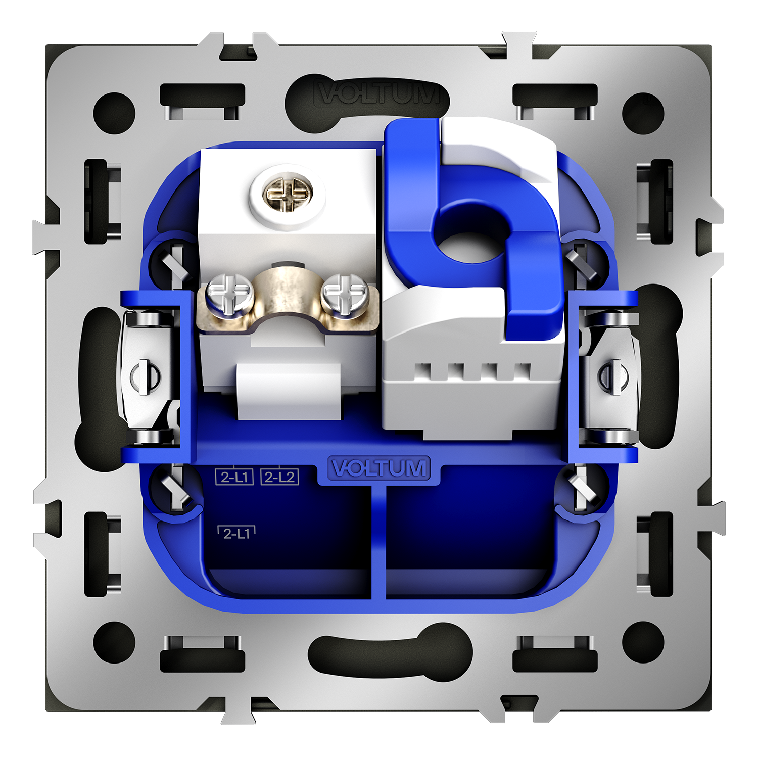 картинка Розетка телевизионная встраиваемая VOLTUM S70 TV+RJ45 кат. 6, (сталь) от магазина pro-decor.kz