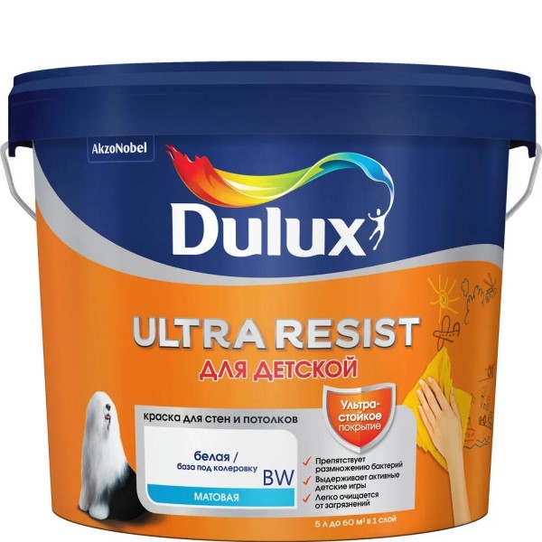Краска Dulux Ultra Resist Для детской BW  5