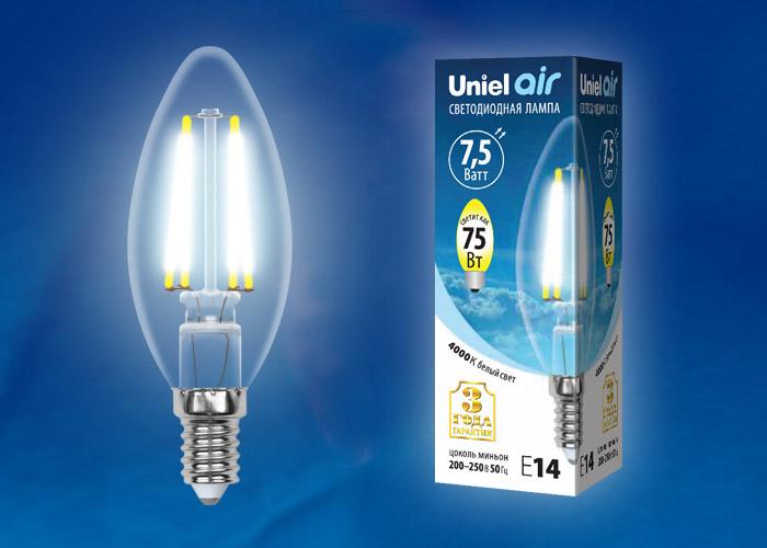 картинка LED-C35-7.5W/NW/E14/CL GLA01TR картон от магазина pro-decor.kz