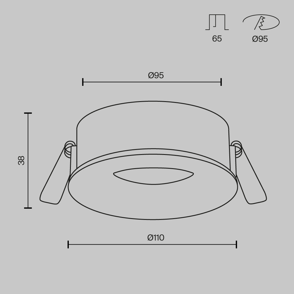 картинка Встраиваемый светильник Technical DL027-GX53-B от магазина pro-decor.kz