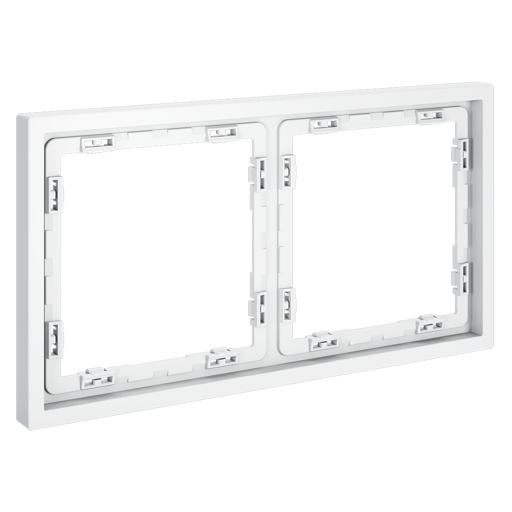 картинка Рамка пластиковая VOLTUM S70 на 2 поста, (белый матовый) VLS100202 от магазина pro-decor.kz