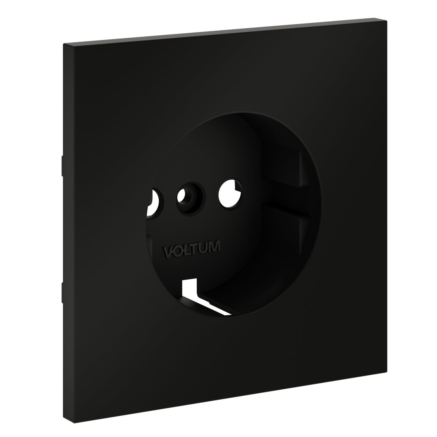 картинка Накладка для розетки с заземлением, S70 (черный матовый) от магазина pro-decor.kz