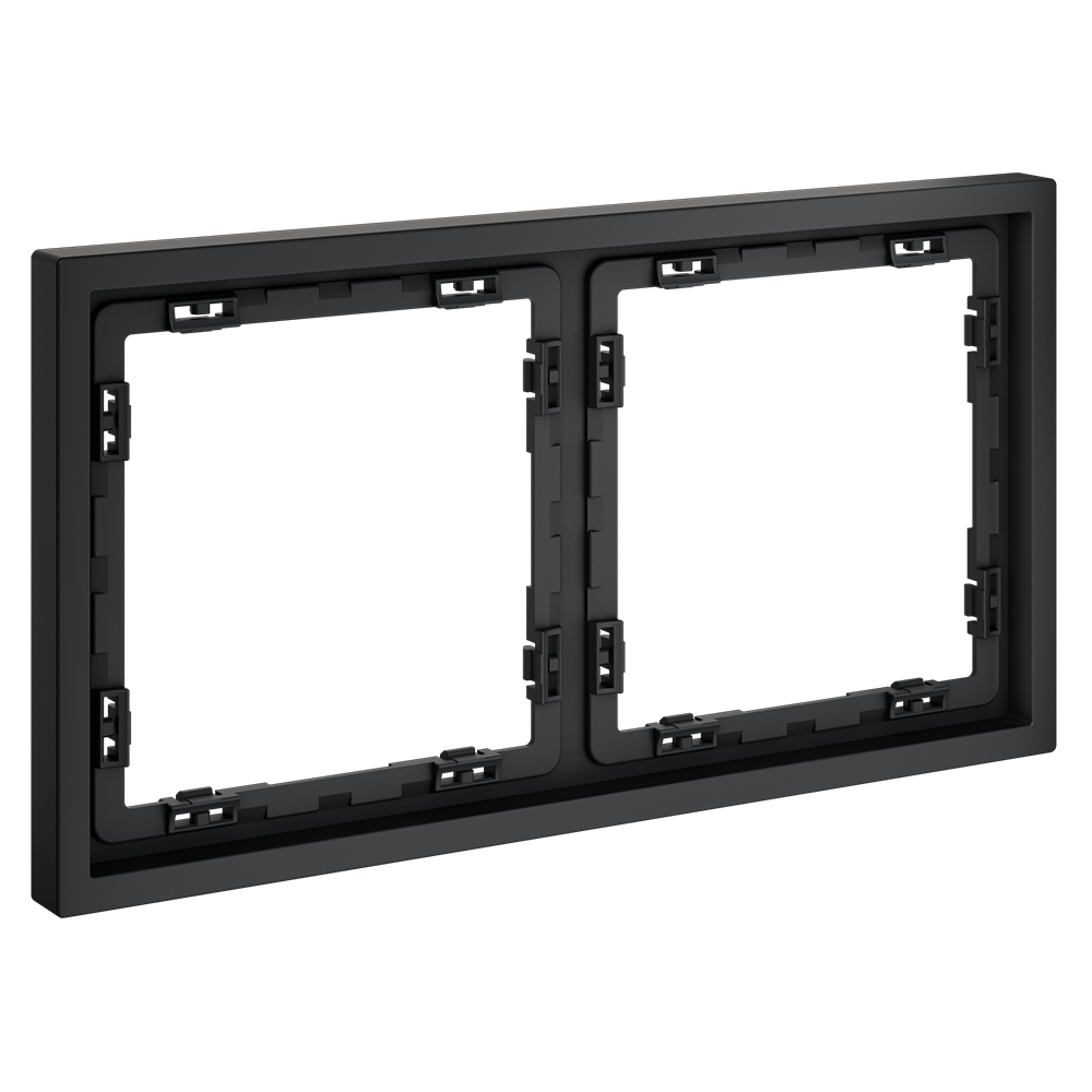 картинка Рамка пластиковая VOLTUM S70 на 2 поста, (графит) VLS100207 от магазина pro-decor.kz