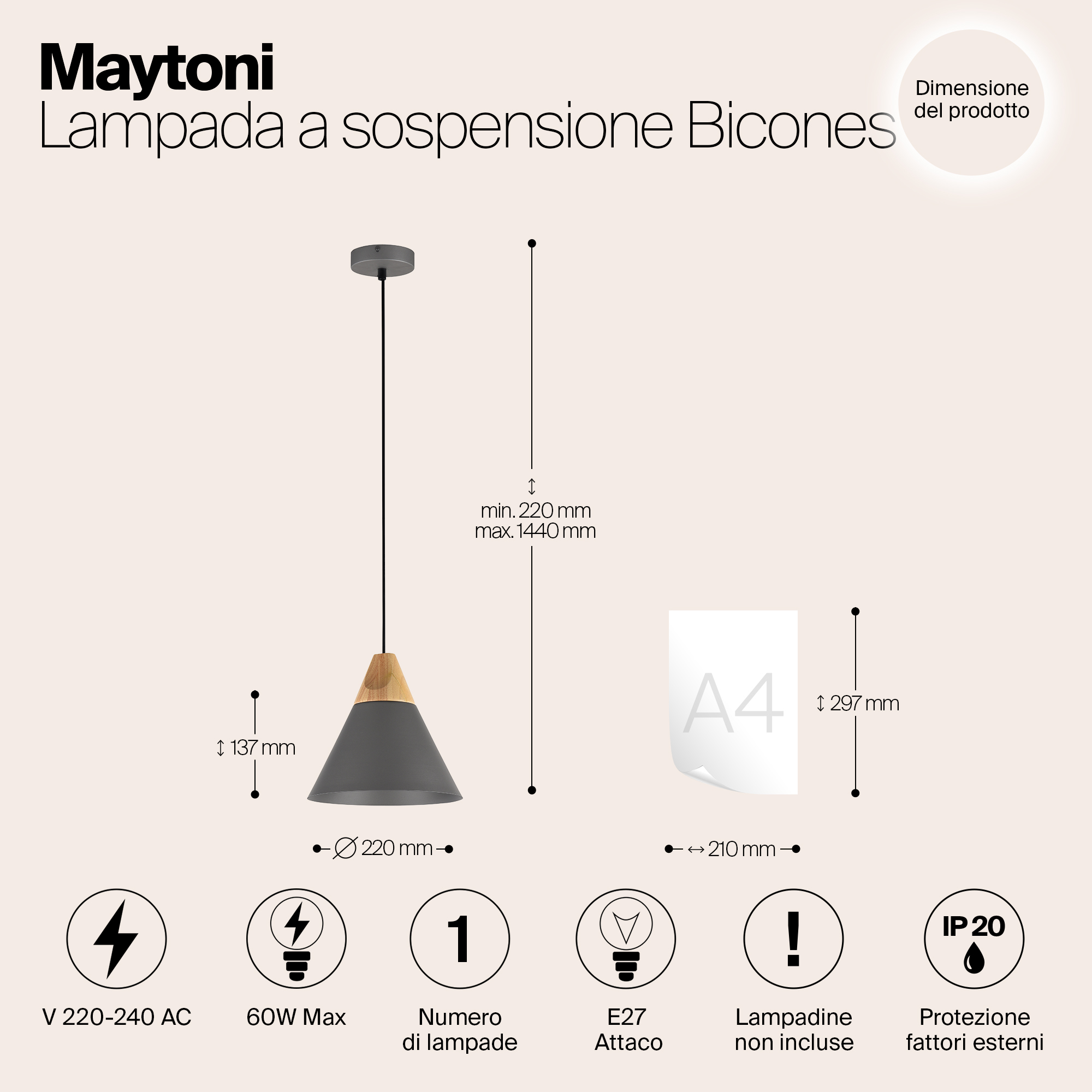 картинка Подвесной светильник Maytoni Bicones P359-PL-220-C магазин pro-decor.kz являющийся официальным дистрибьютором в Казахстане картинка Подвесной светильник Maytoni Bicones P359-PL-220-C от магазина pro-decor.kz