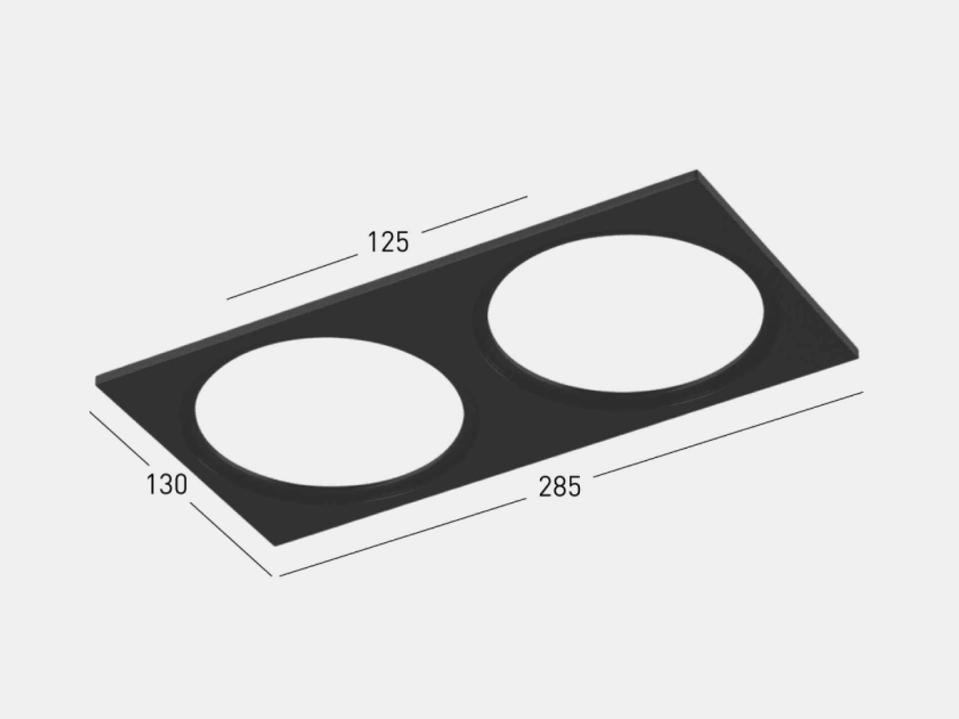 картинка Рамка двойная  для серии COMBO 1 квадратная, черная от магазина pro-decor.kz