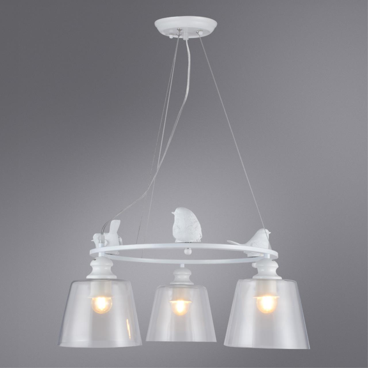 картинка Подвесной светильник Arte Lamp Passero A4289LM-3WH магазин pro-decor.kz являющийся официальным дистрибьютором в Казахстане картинка Подвесной светильник Arte Lamp Passero A4289LM-3WH от магазина pro-decor.kz