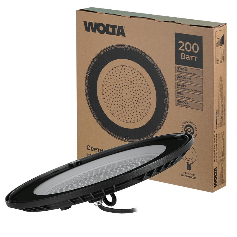 картинка Светильник светодиодный промышленный WOLTA UFO-200W/02  от магазина pro-decor.kz