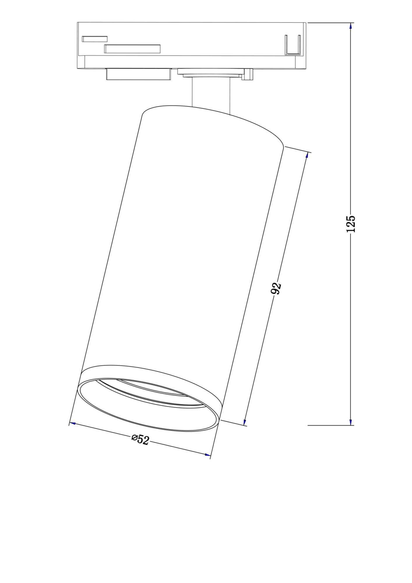 картинка Трековый светильник Technical TR020-1-GU10-W от магазина pro-decor.kz
