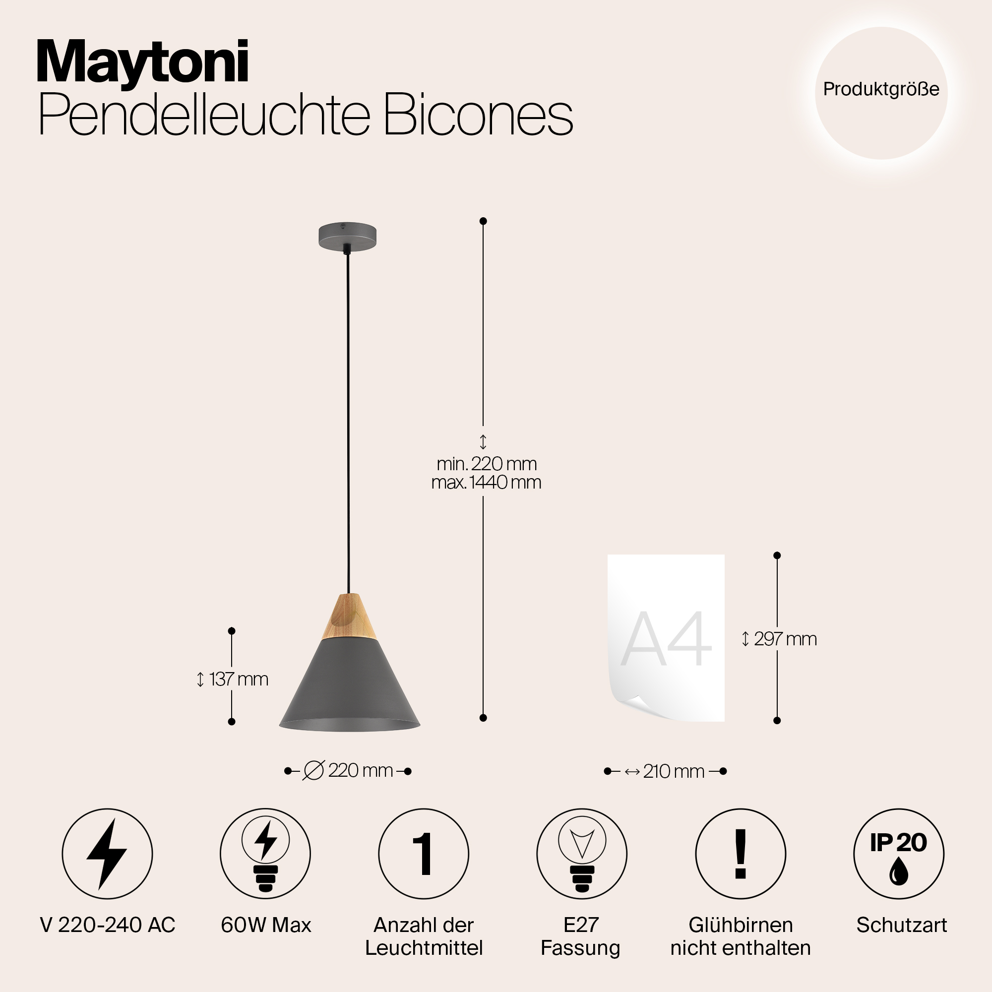 картинка Подвесной светильник Maytoni Bicones P359-PL-220-C магазин pro-decor.kz являющийся официальным дистрибьютором в Казахстане картинка Подвесной светильник Maytoni Bicones P359-PL-220-C от магазина pro-decor.kz