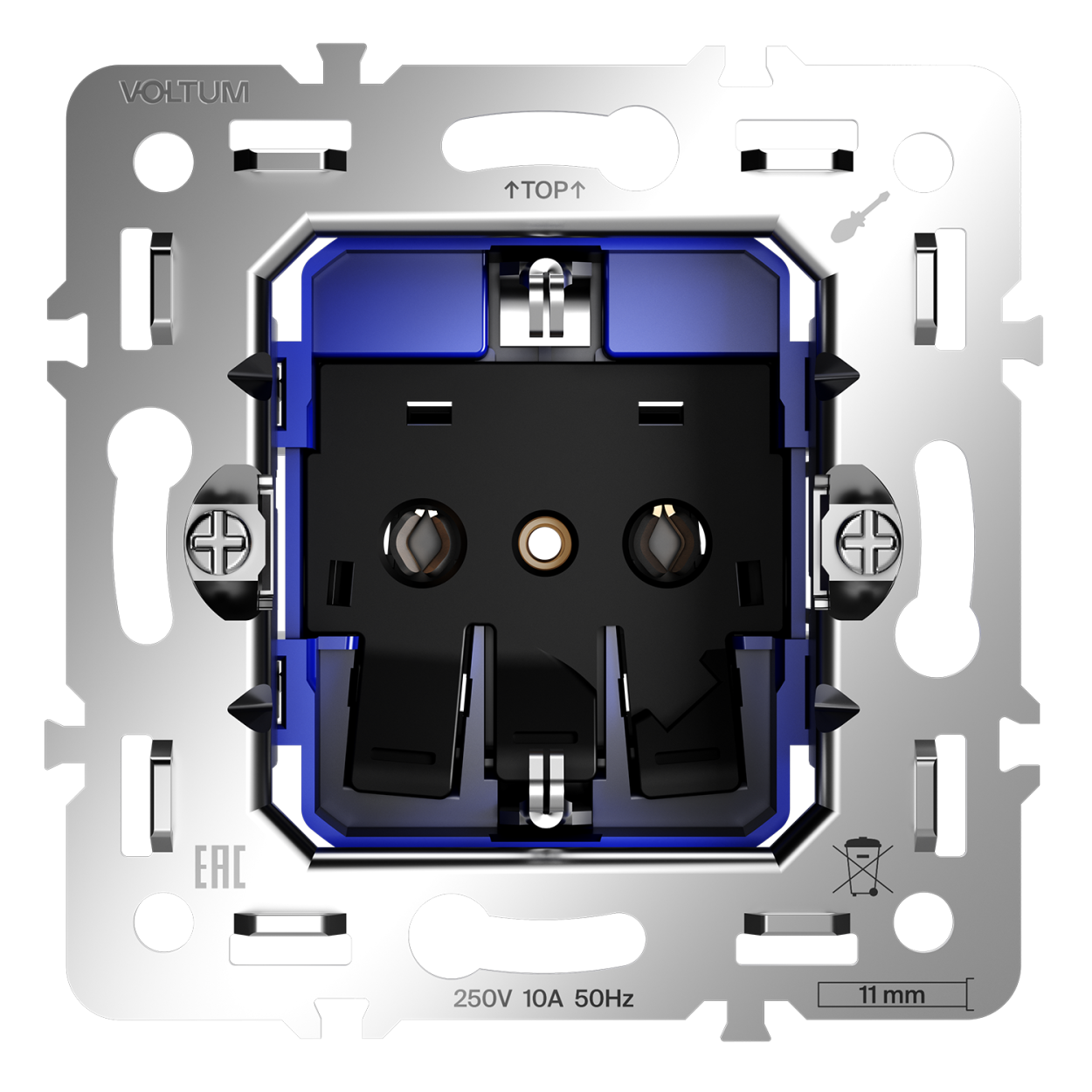 картинка Механизм розетки с заземлением 16А, S70 от магазина pro-decor.kz