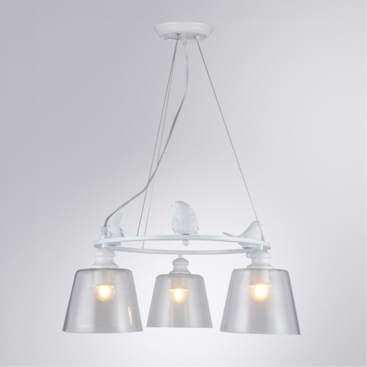 картинка Подвесной светильник Arte Lamp Passero A4289LM-3WH магазин pro-decor.kz являющийся официальным дистрибьютором в Казахстане картинка Подвесной светильник Arte Lamp Passero A4289LM-3WH от магазина pro-decor.kz