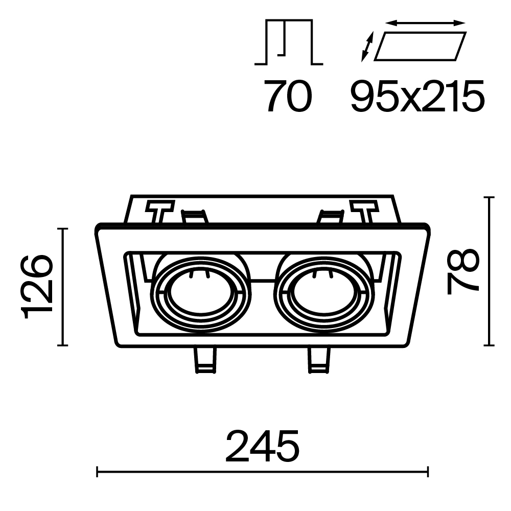 картинка Встраиваемый светильник Maytoni Metal DL008-2-02-W от магазина pro-decor.kz