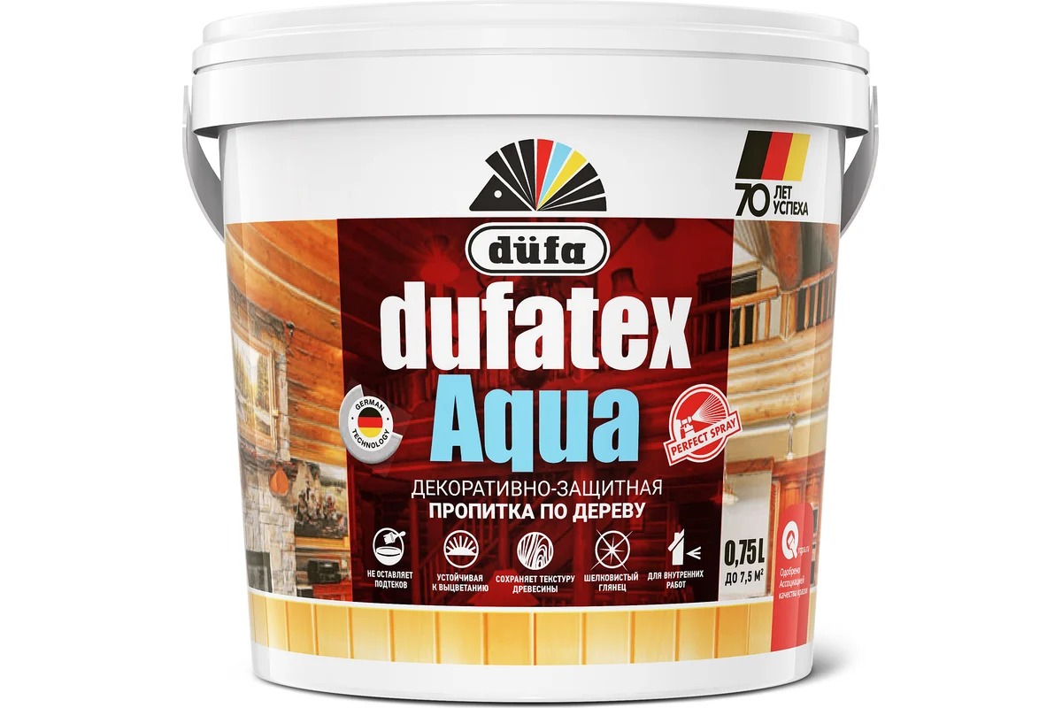 Купить Dufa Пропитка DUFATEX-AQUA бесцветный 0,75л Dufa Пропитка DUFATEX-AQUA бесцветный 0,75л