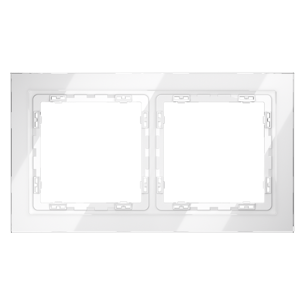 картинка Рамка стеклянная VOLTUM S70 на 2 поста, (белый, стекло) VLS110201 магазин pro-decor.kz являющийся официальным дистрибьютором в Казахстане картинка Рамка стеклянная VOLTUM S70 на 2 поста, (белый, стекло) VLS110201 от магазина pro-decor.kz