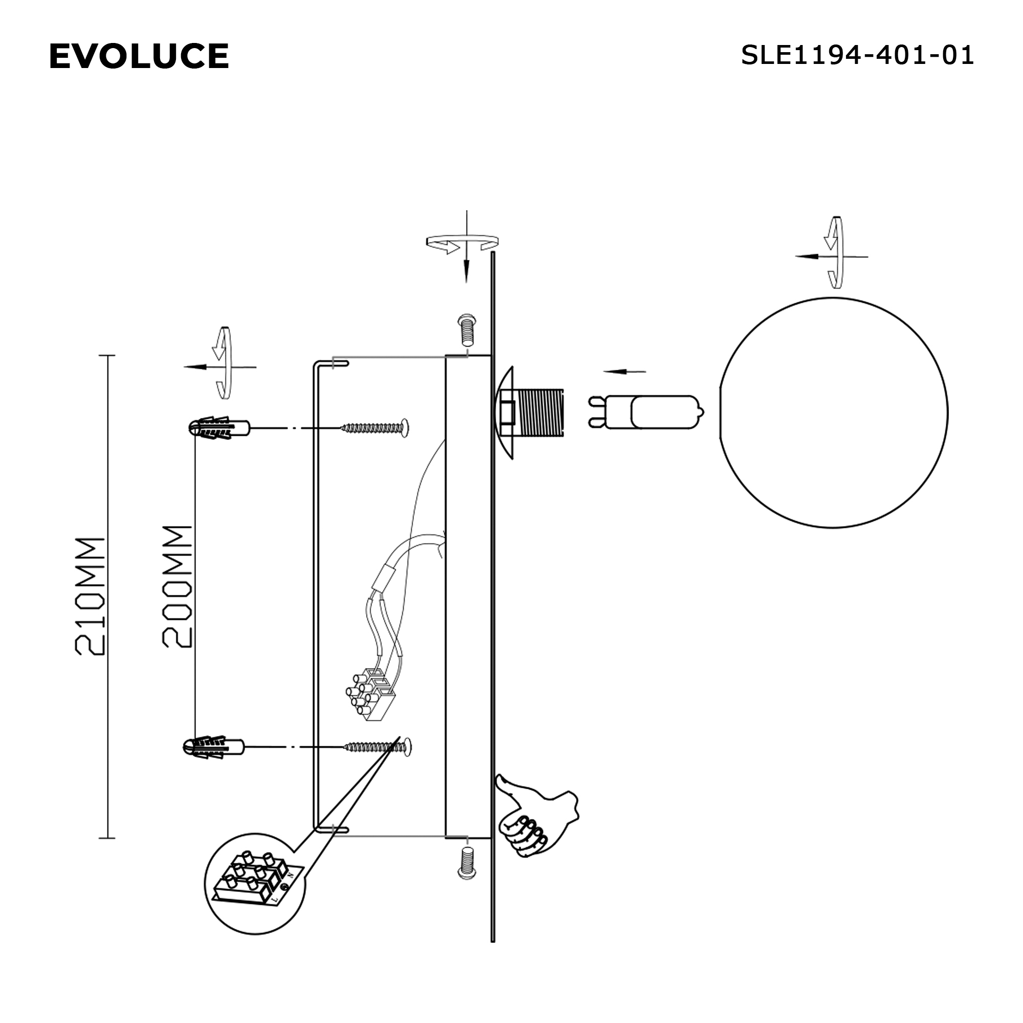 картинка SLE1194-401-01 Светильник настенный  от магазина pro-decor.kz