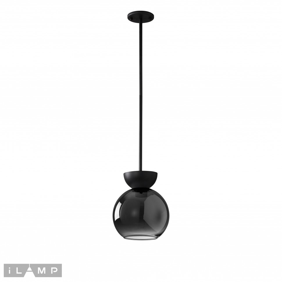 картинка Светильник подвесной iLamp Mono P6079-1 BK+SM от магазина pro-decor.kz