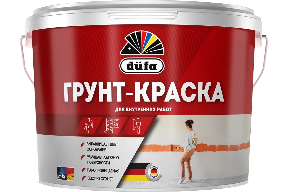 Купить Dufa ГРУНТ-КРАСКА 9л Dufa ГРУНТ-КРАСКА 9л