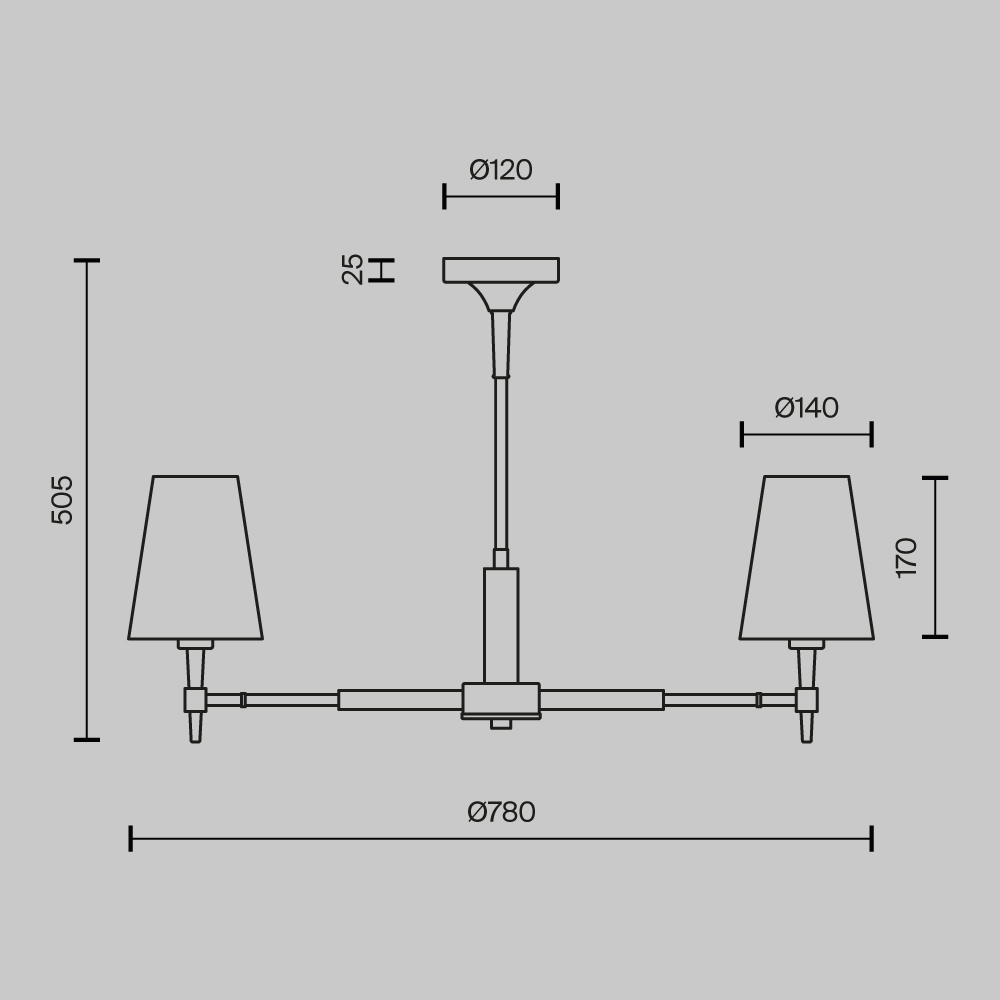 картинка Подвесная люстра Maytoni Zaragoza H001CL-05BS от магазина pro-decor.kz