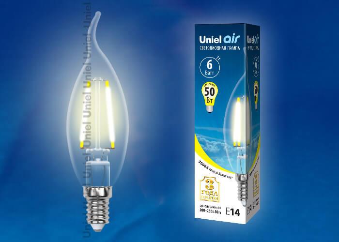 картинка LED-CW35-6W/WW/E14/CL GLA01TR картн от магазина pro-decor.kz