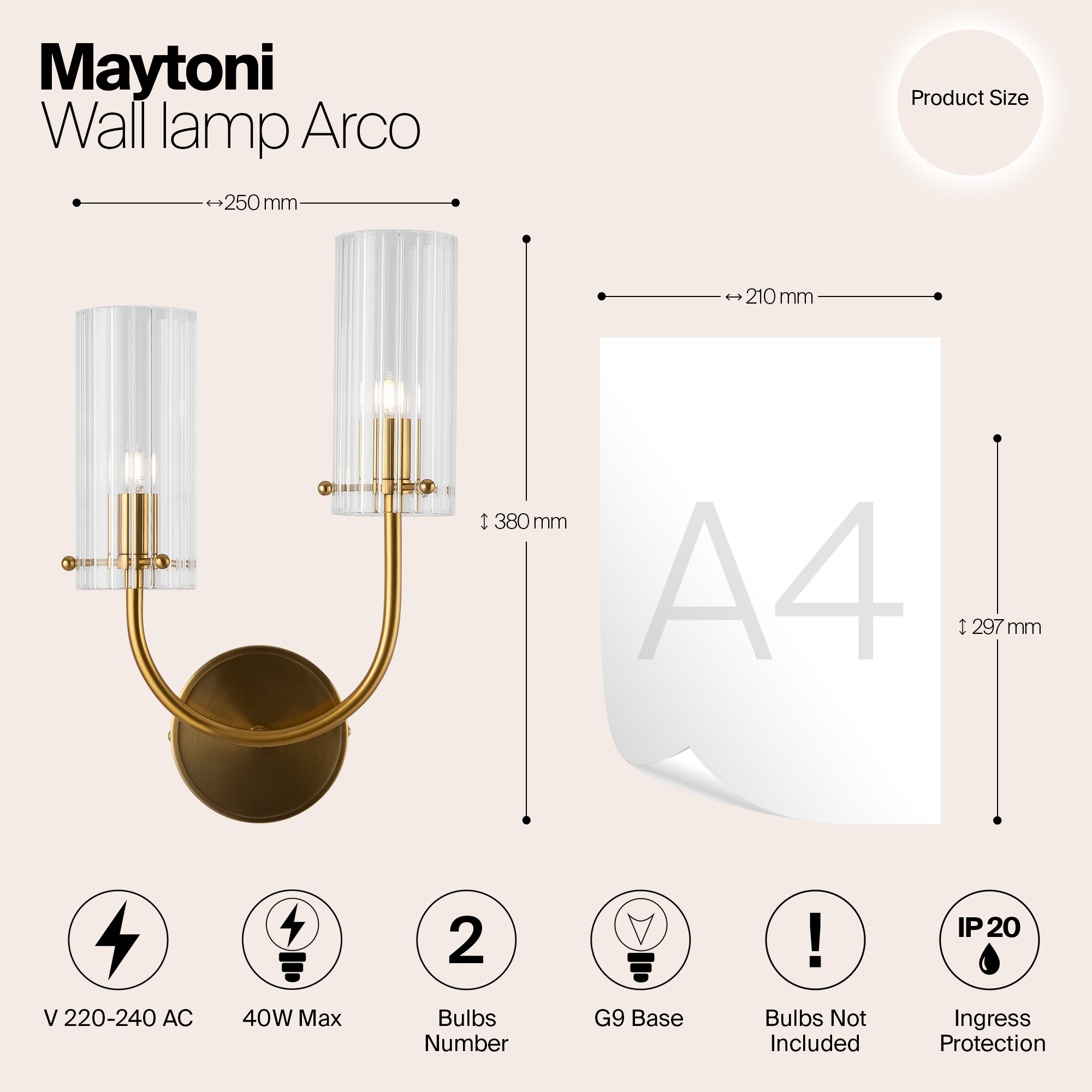 картинка Бра Maytoni MOD223WL-02BS1 от магазина pro-decor.kz