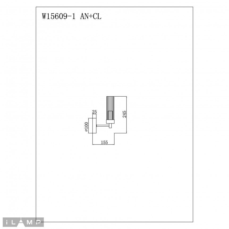 картинка Бра iLamp Evolution W15609-1 AN+CL от магазина pro-decor.kz
