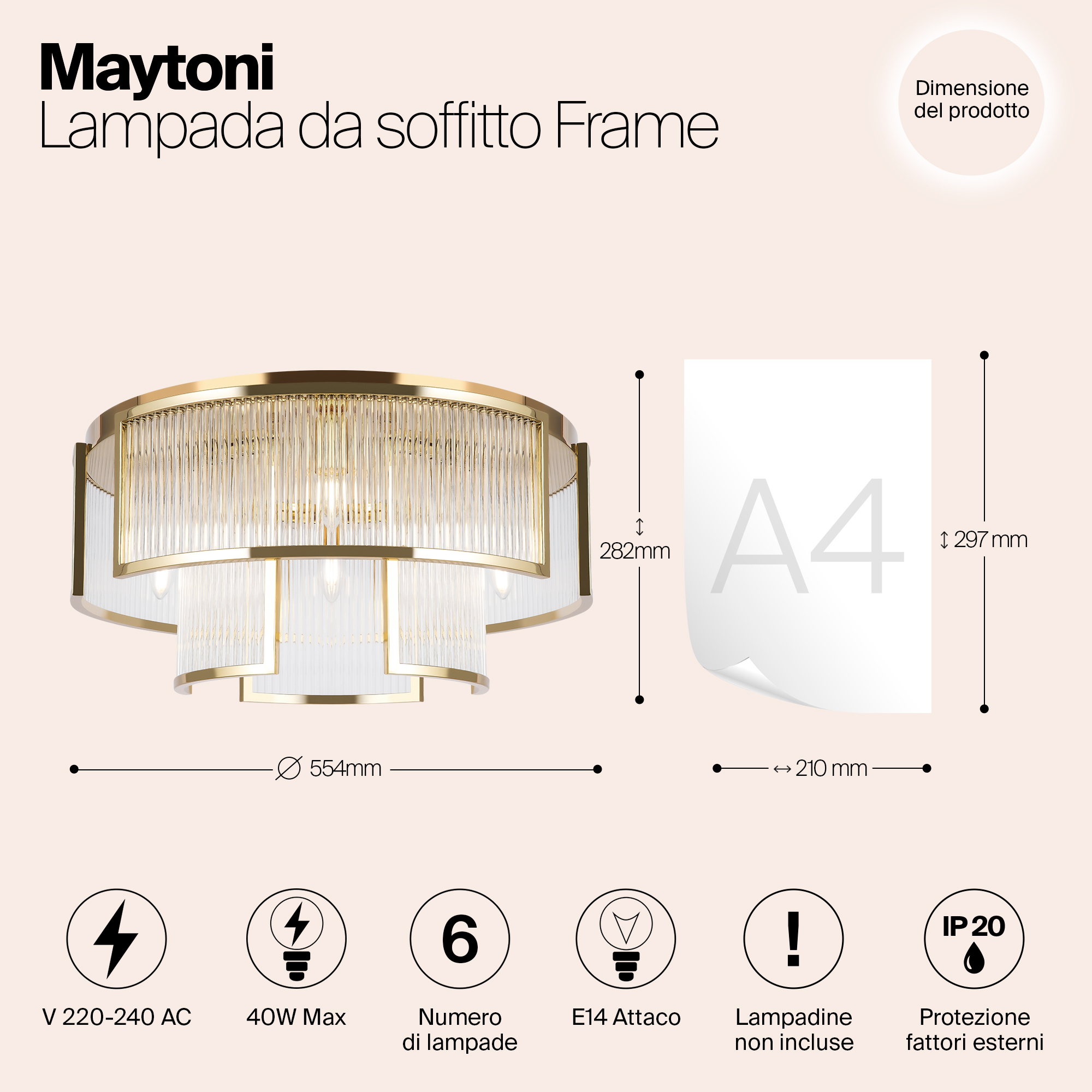 картинка Потолочный светильник Maytoni MOD174CL-06G магазин pro-decor.kz являющийся официальным дистрибьютором в Казахстане картинка Потолочный светильник Maytoni MOD174CL-06G от магазина pro-decor.kz