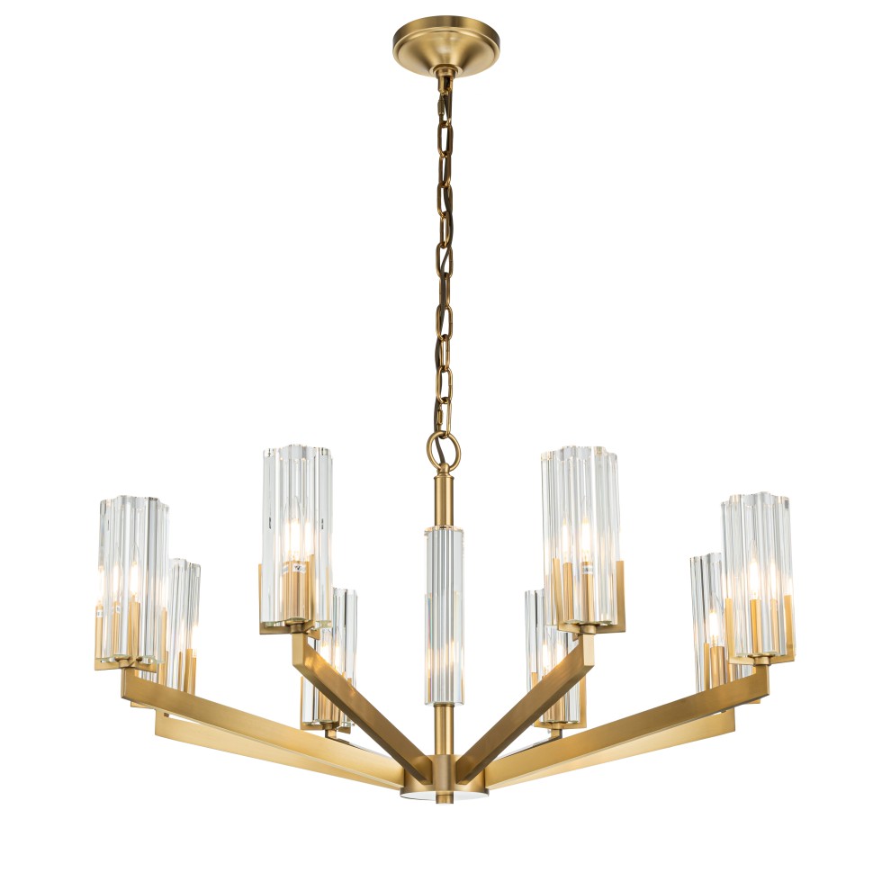 картинка Люстра подвесная Belfast Malone 6035-8 BR CL от магазина pro-decor.kz